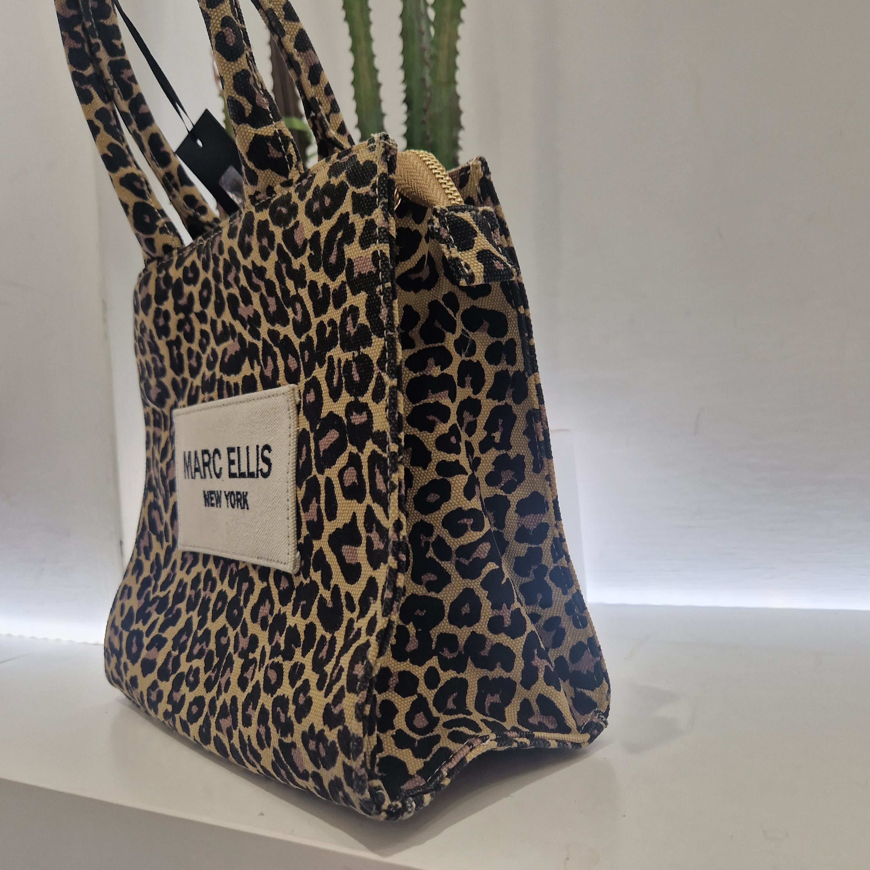 Marc Ellis borsa con manico stampa leo