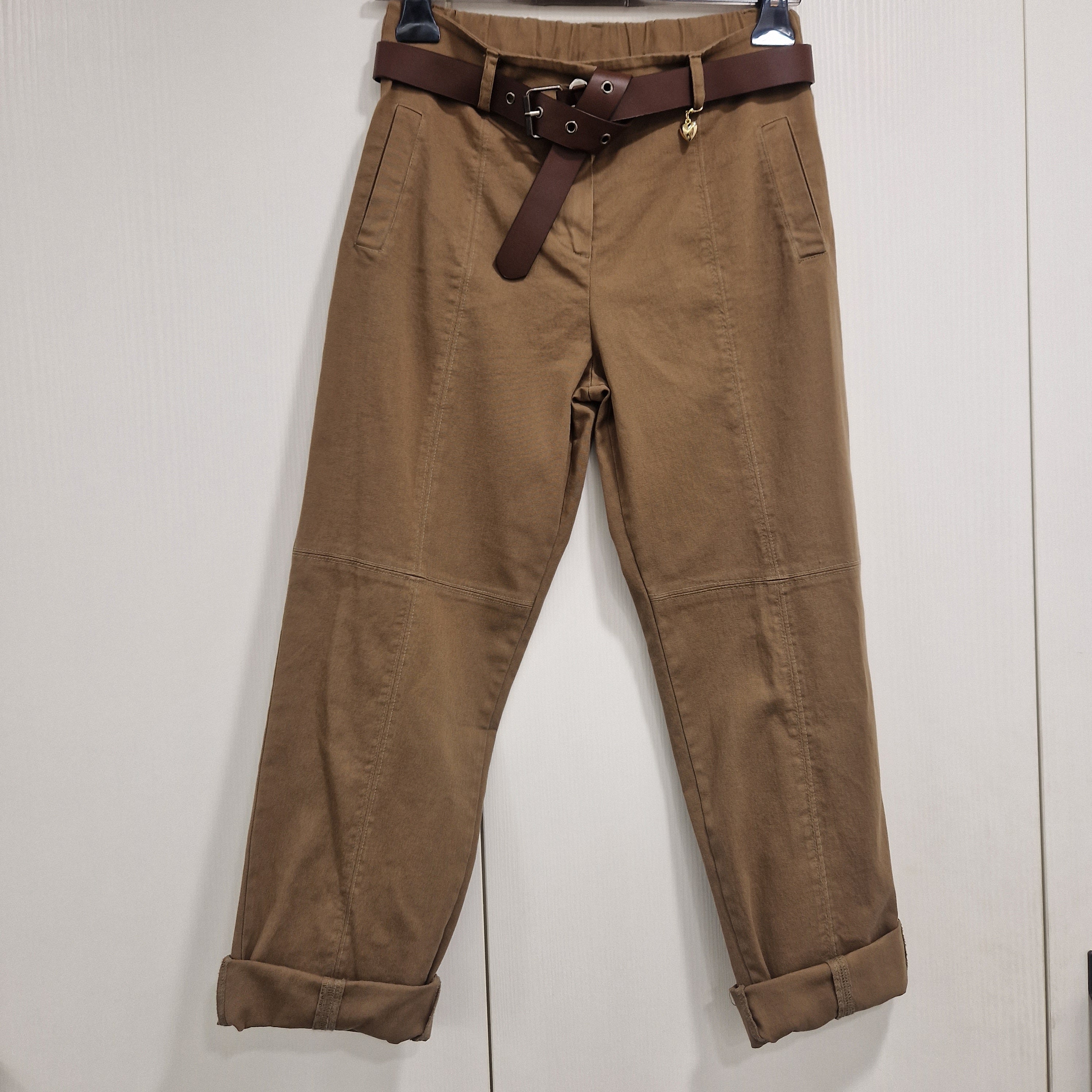 KIKISIX pantaloni CHINO marrone