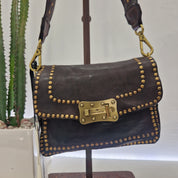 Campomaggi borsa Agnese color t. moro rivetti oro