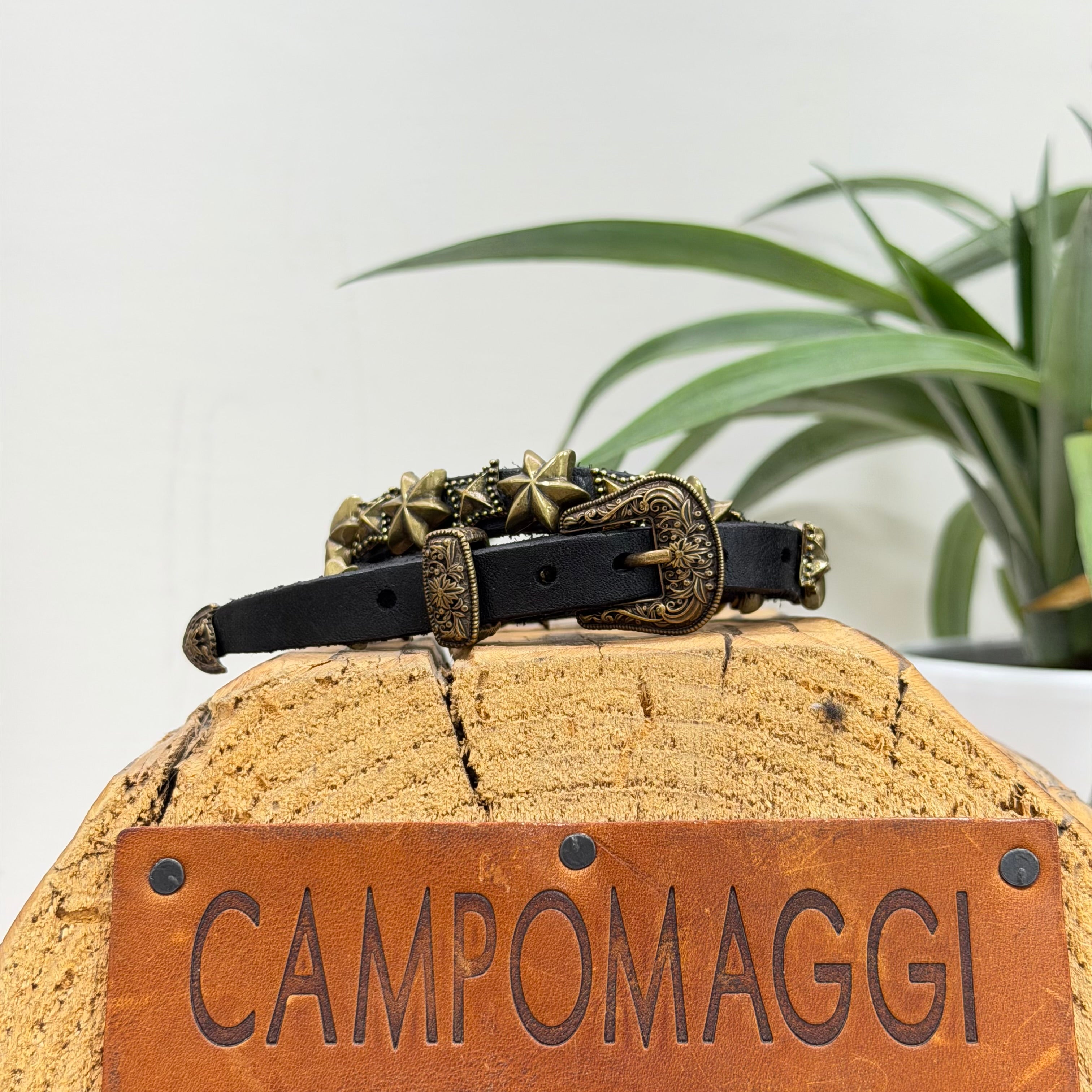 Campomaggi bracciale MIX STELLE doppio giro nero