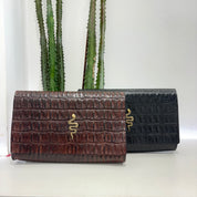 Alberto Luti pochette snake oro
