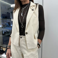 KIKISIX gilet SPILLE burro