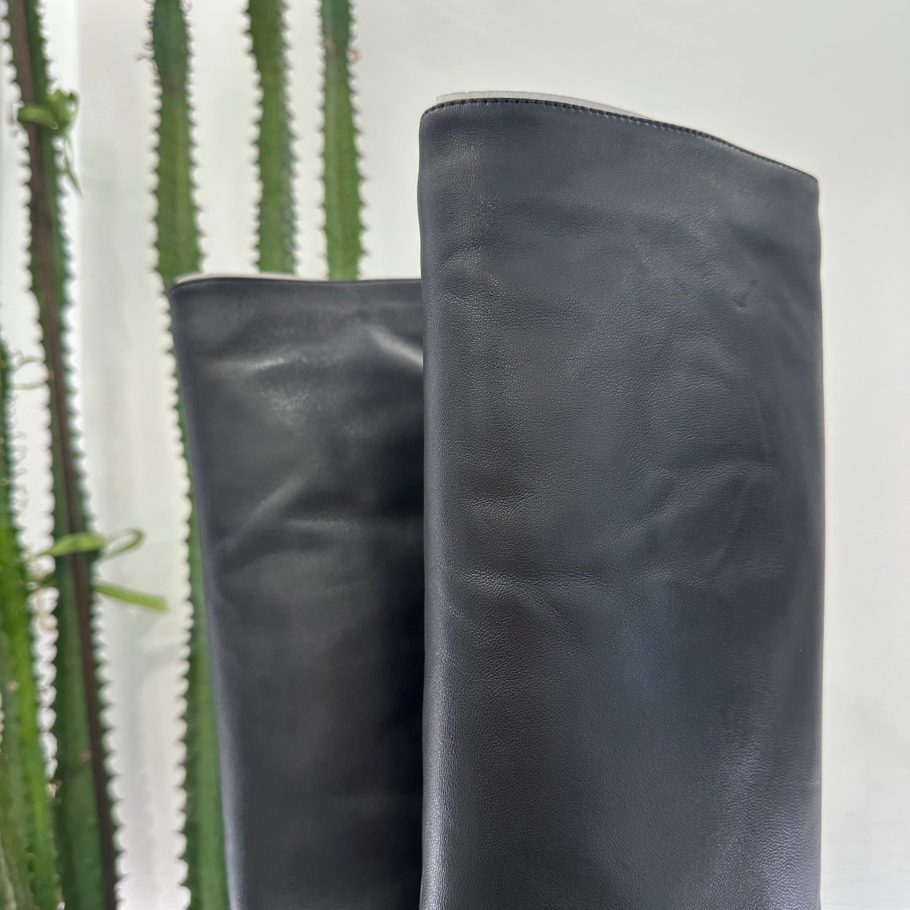 Stivale texano ASIA rovesciato pelle nera