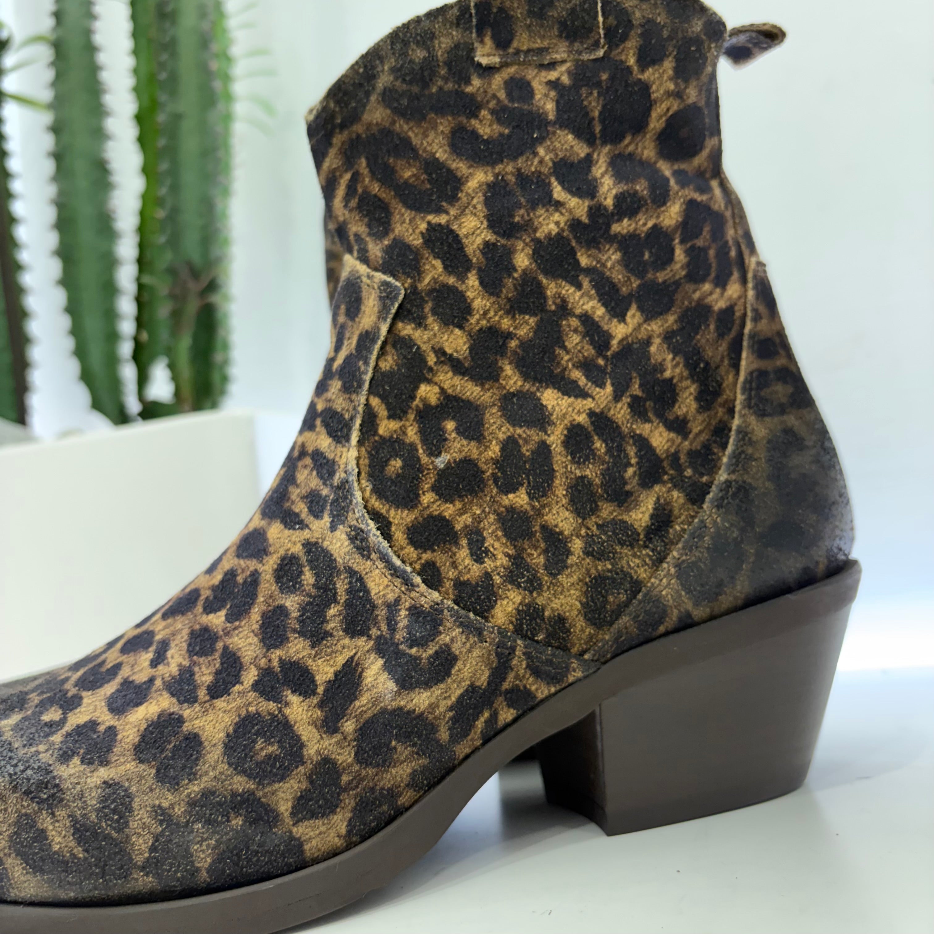 METISSE stivaletto texano ANIMALIER leo tacco 20