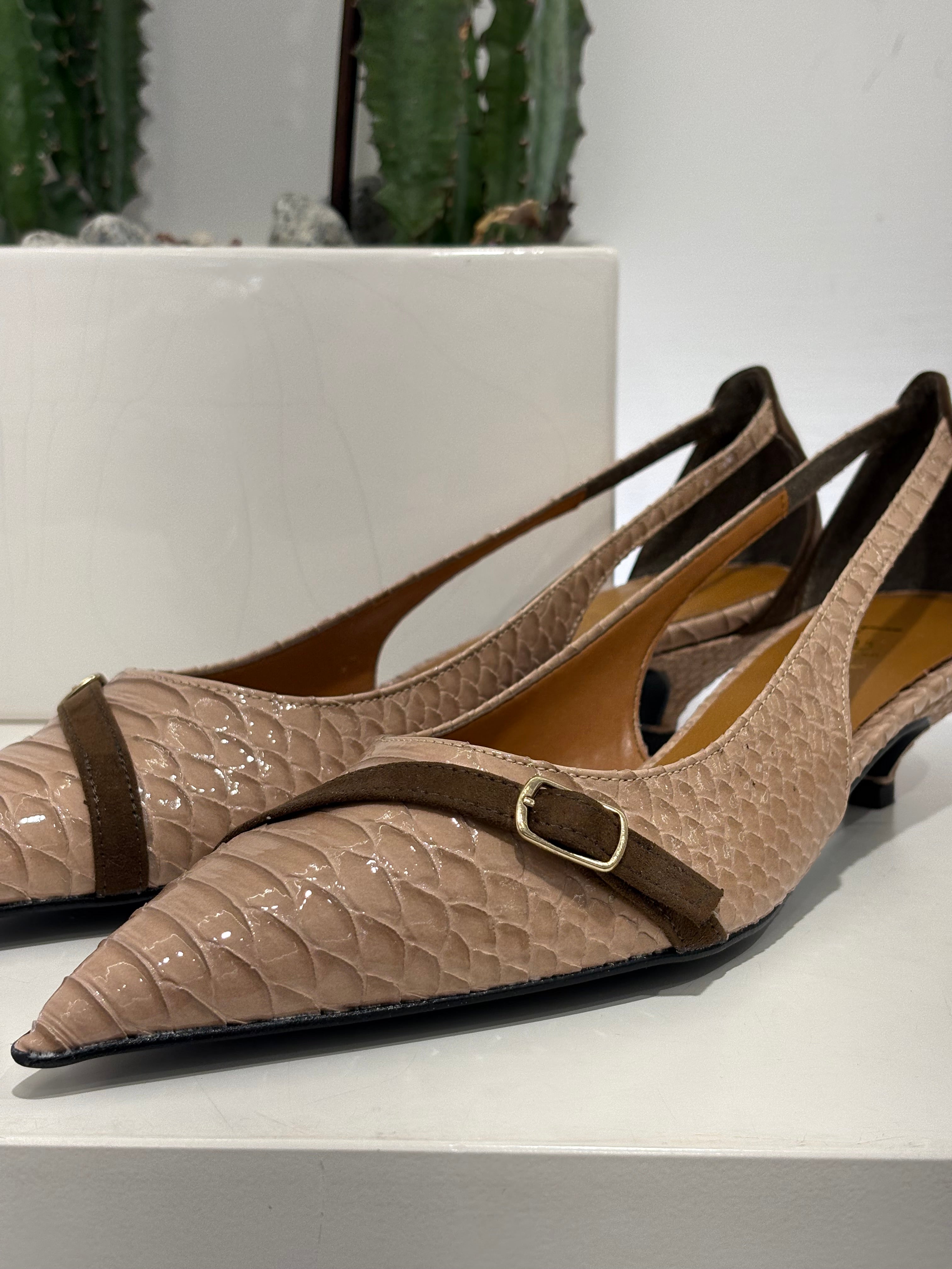 Latika scarpa guyana stampa animalier vernice rosa