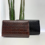 Alberto Luti pochette snake oro