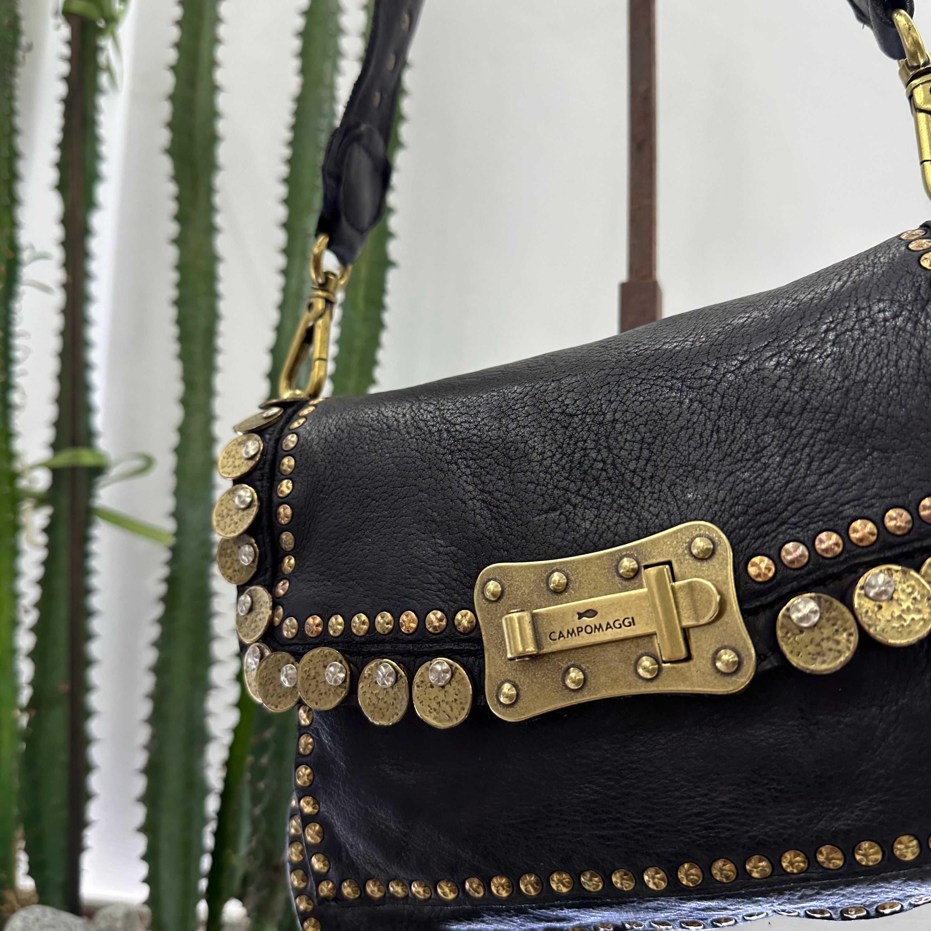 Campomaggi borsa AGNESE medaglie e rivetti