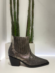 Texano metallo con borchie argento