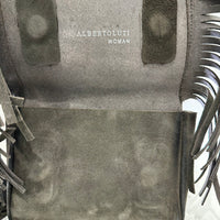 Alberto Luti borsa frange piccola moro