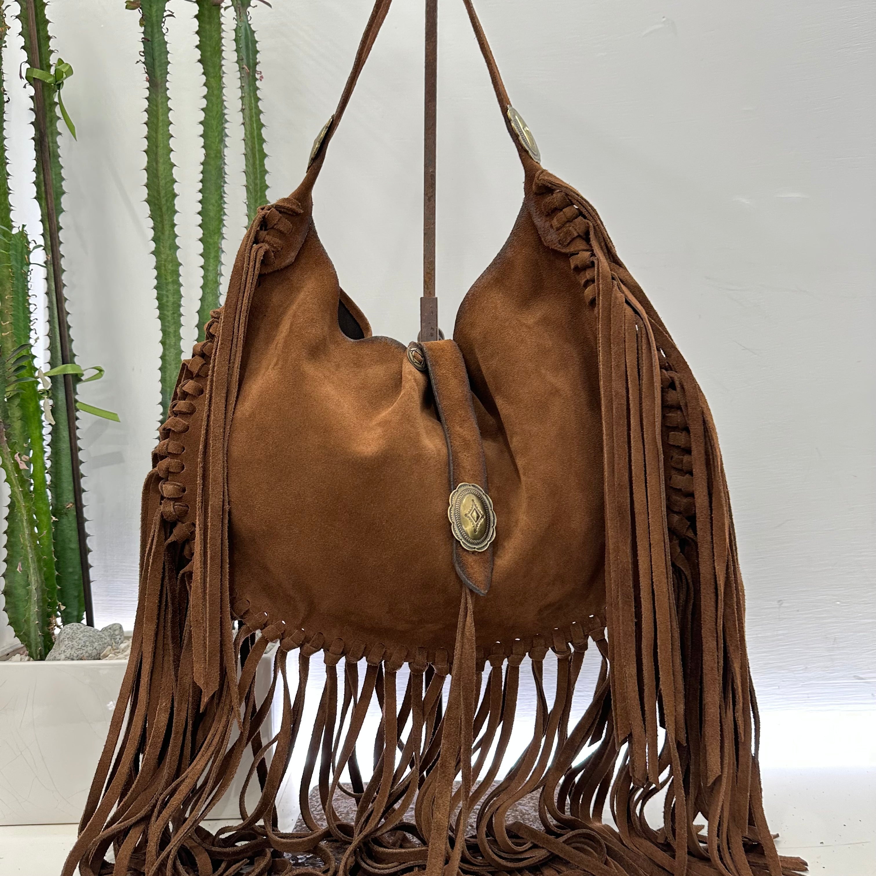 Alberto Luti borsa tex frange dimensione grande