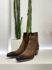 METISSE stivaletto zip texano marrone suede t.50