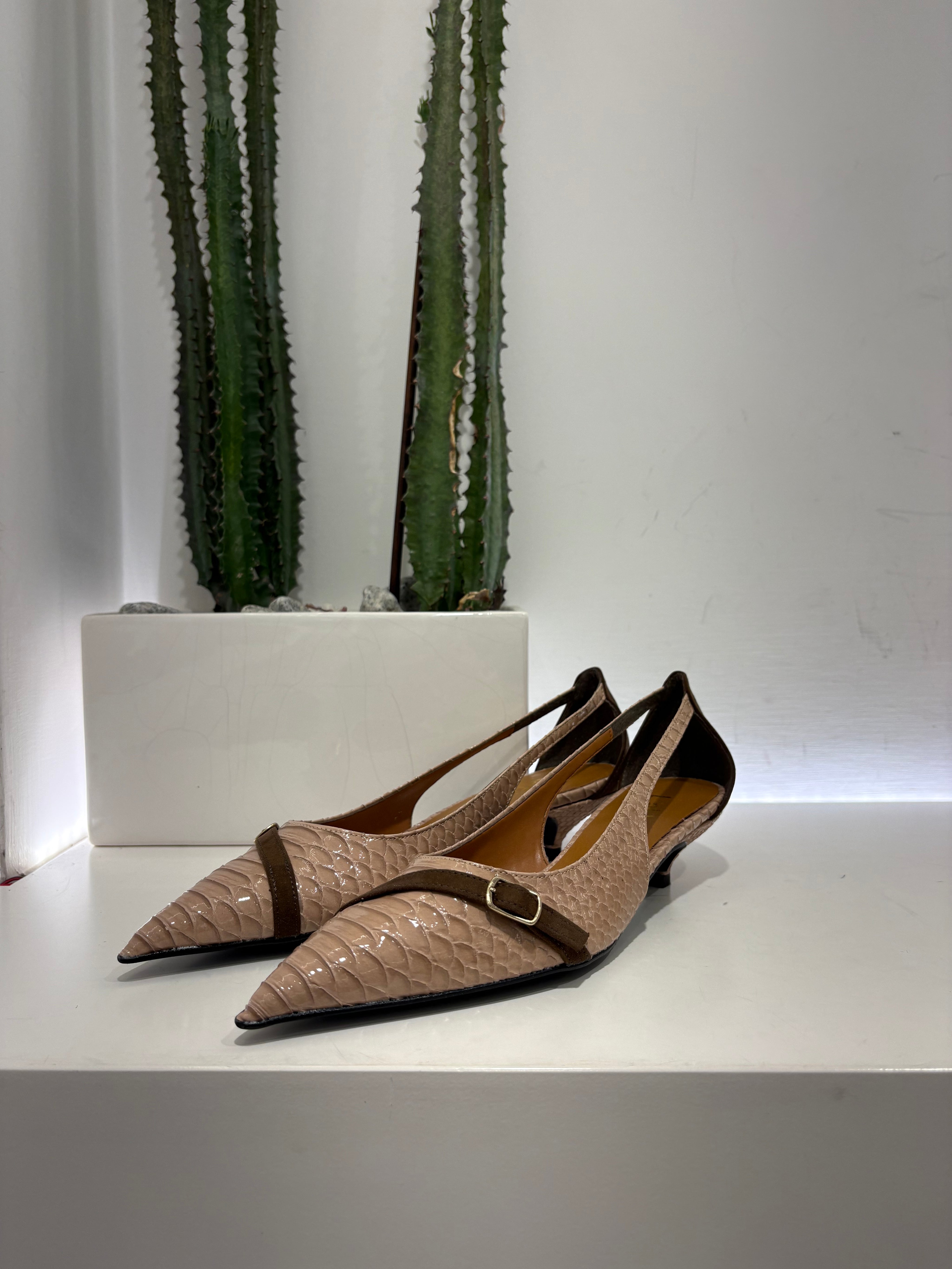 Latika scarpa guyana stampa animalier vernice rosa