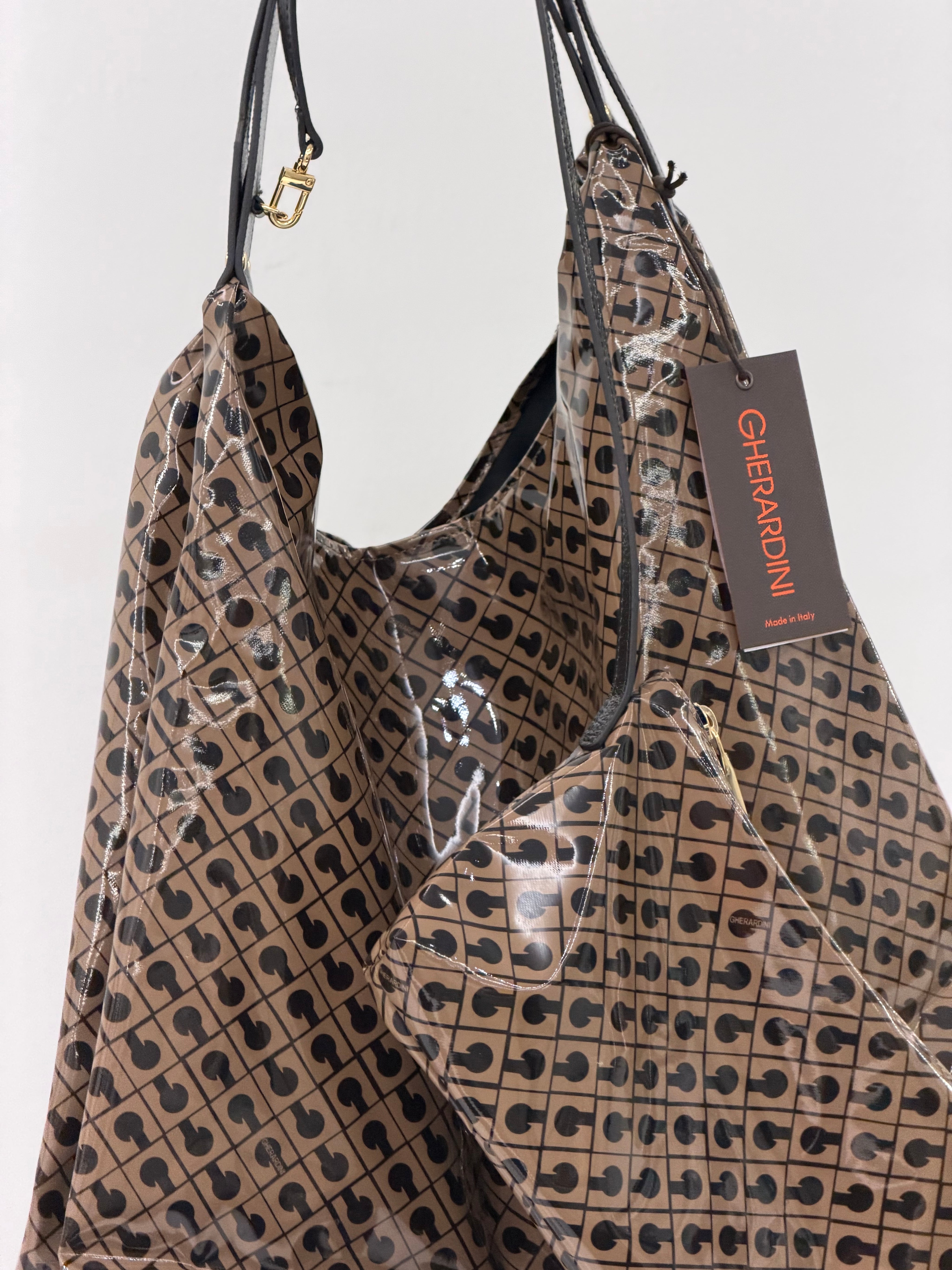 Gherardini borsa CLASSIC HOBO NEW GLOSSY TOFEE