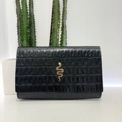 Alberto Luti pochette snake oro