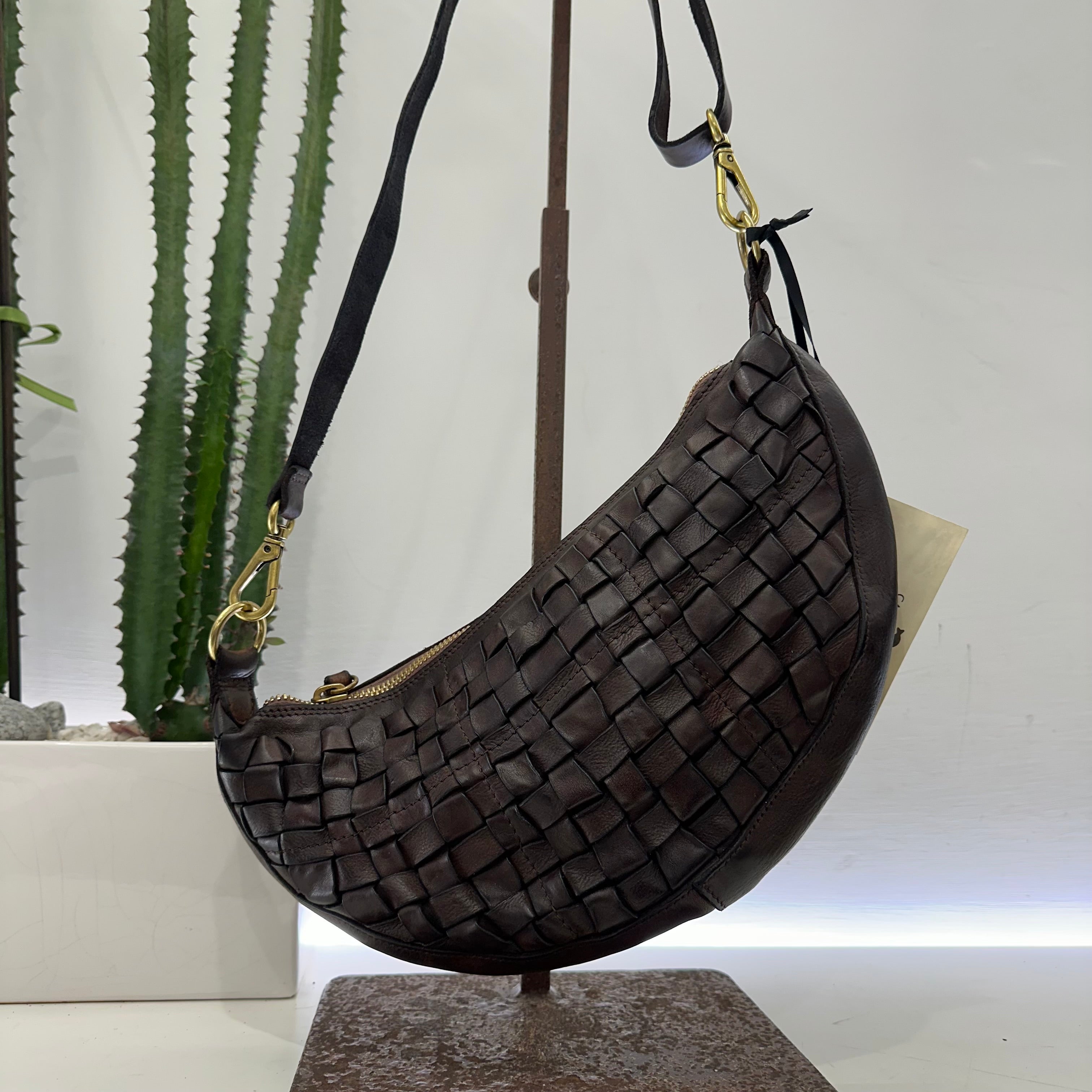 Campomaggi marsupio intrecciato moro