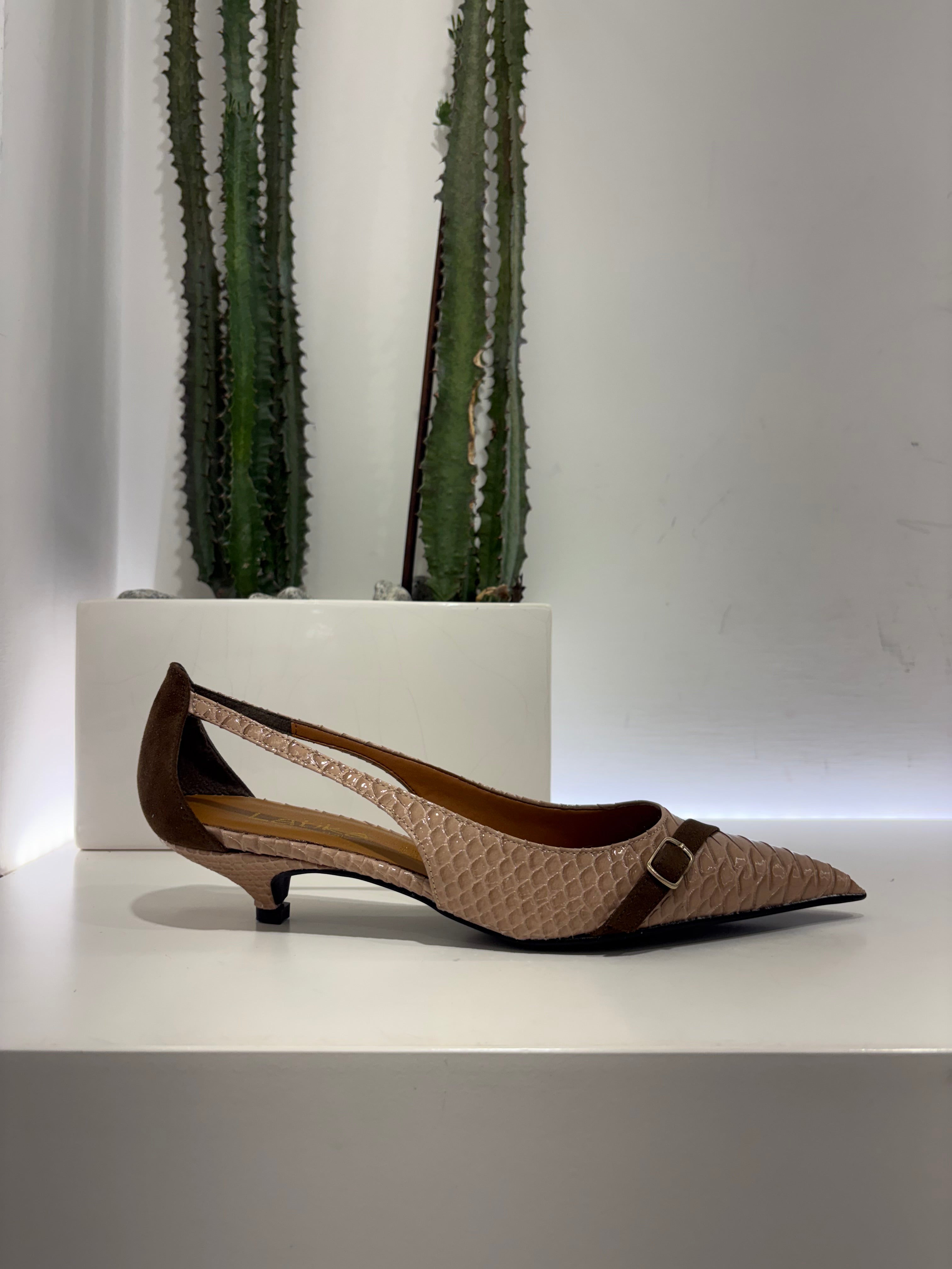 Latika scarpa guyana stampa animalier vernice rosa