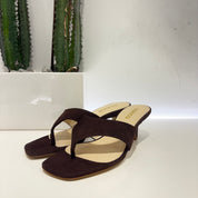 Infradito suede moro tacco 50