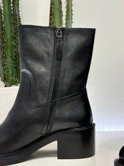 Zolfo biker nero zip tacco 50
