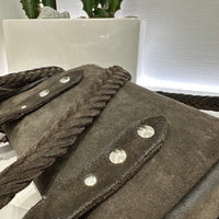 Alberto Luti borsa frange piccola moro