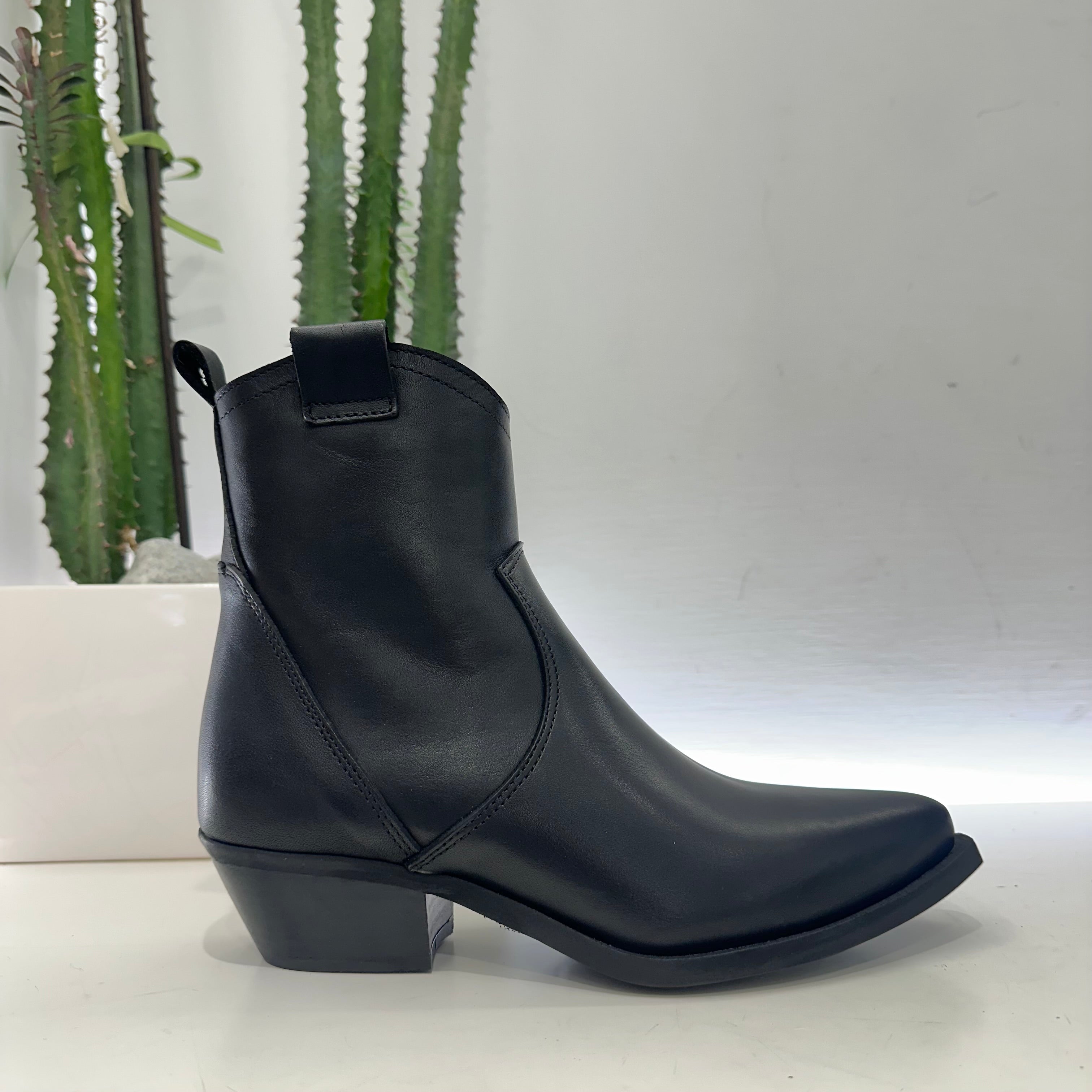 Stivaletto texano NERO JOLE tacco 20