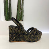 Fiorina sandalo JESS zeppa ORO NERO