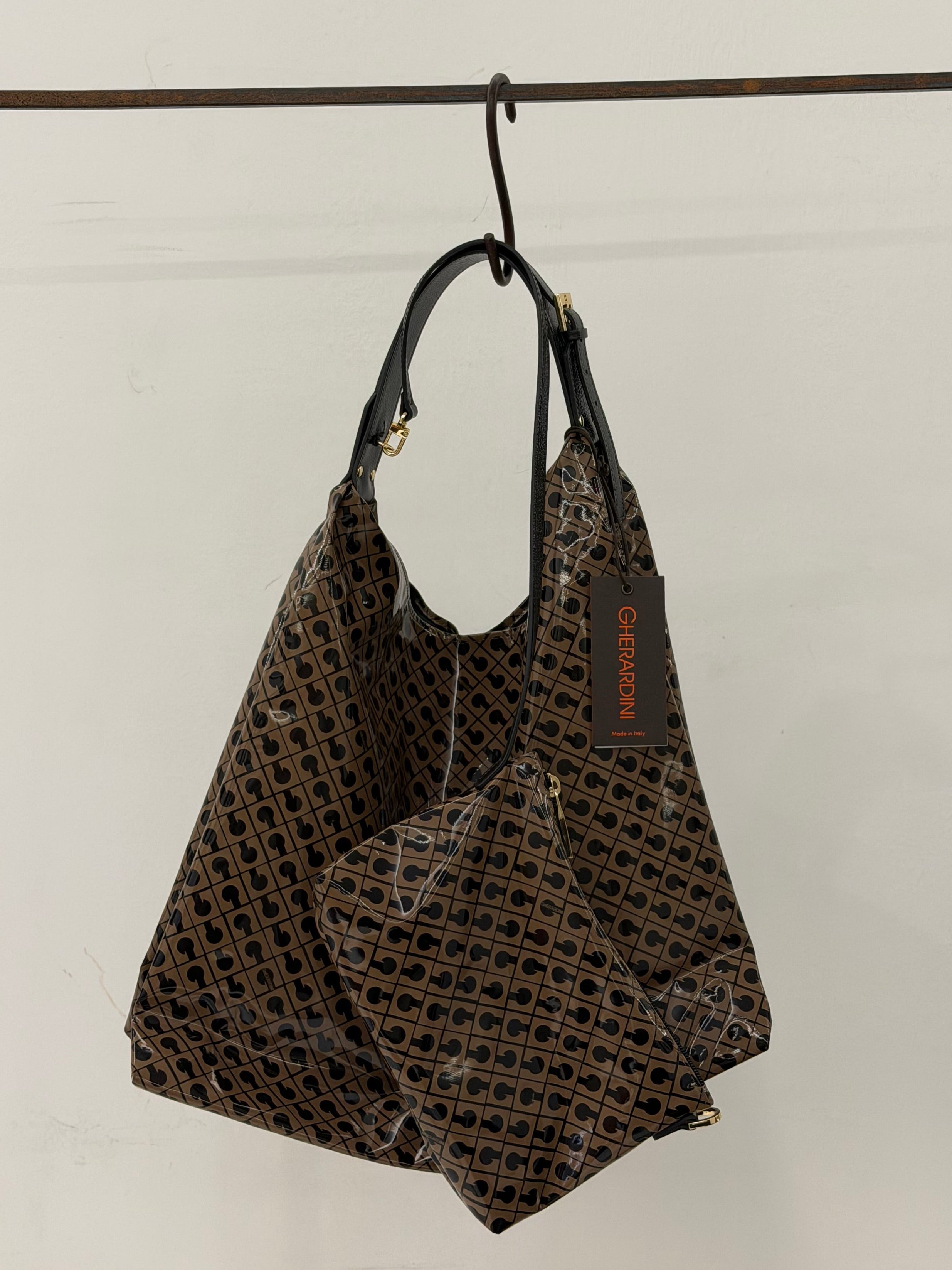 Gherardini Borsa CLASSIC HOBO NEW GLOSSY TOFFEE