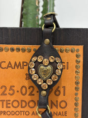 Campomaggi tracolla cellulare CUORE STRASS moro