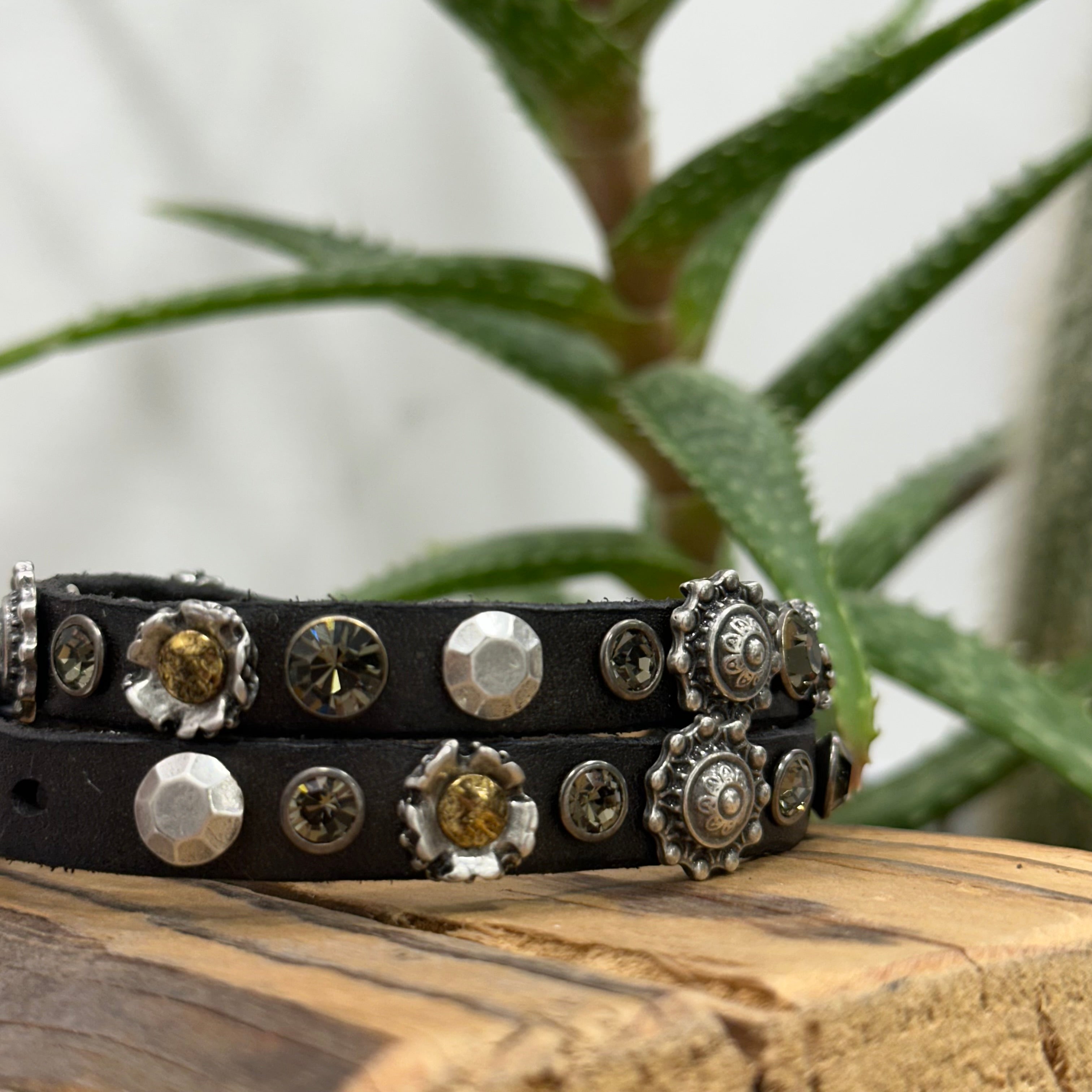 Campomaggi bracciale SOLE 2 GIRI grigio