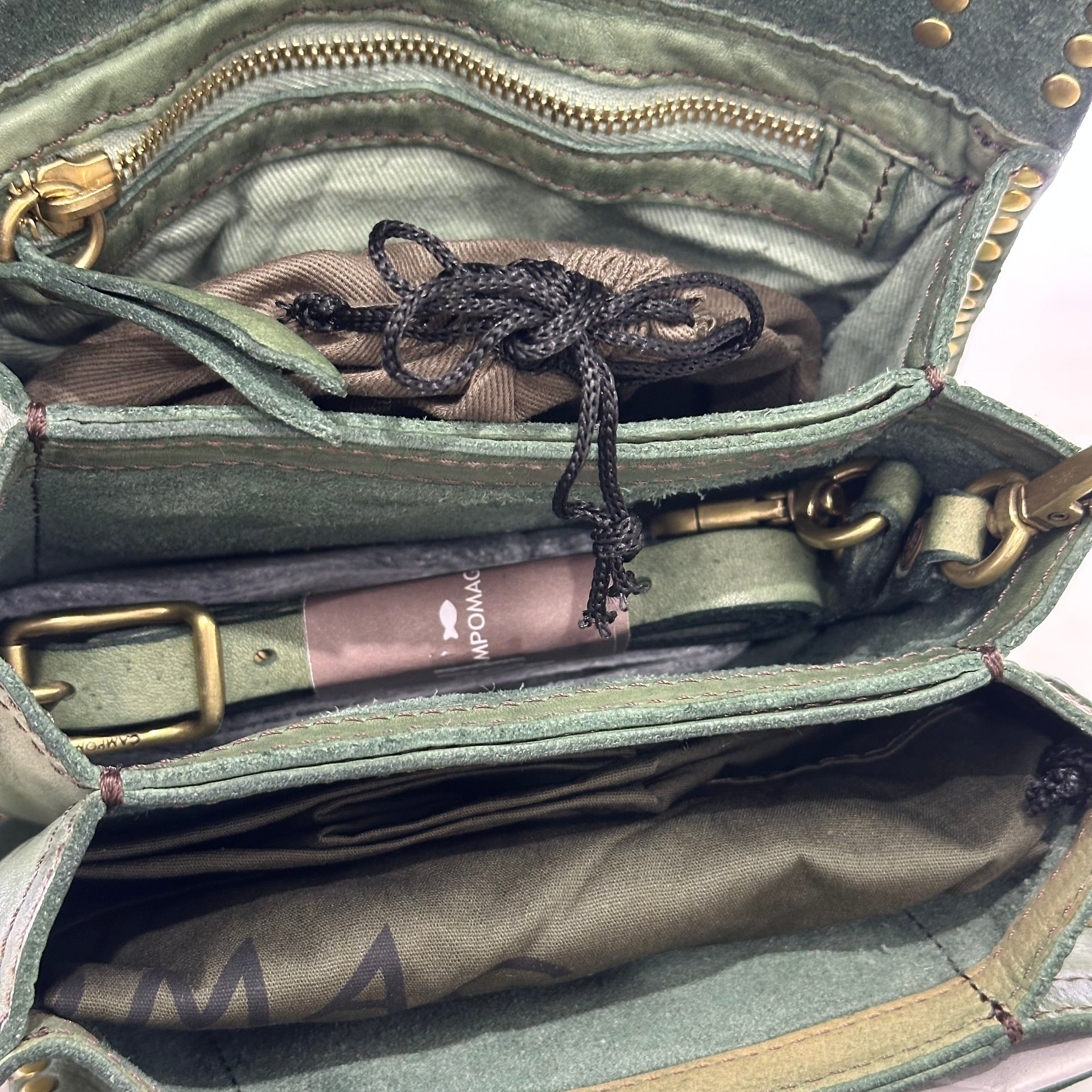 Campomaggi borsa Agnese lago rivetti oro