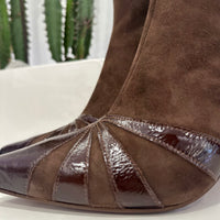 Chie Mihara stivaletto suede  LUDRIK BROWN