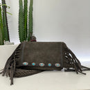 Alberto Luti borsa frange piccola moro