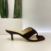 Infradito suede moro tacco 50