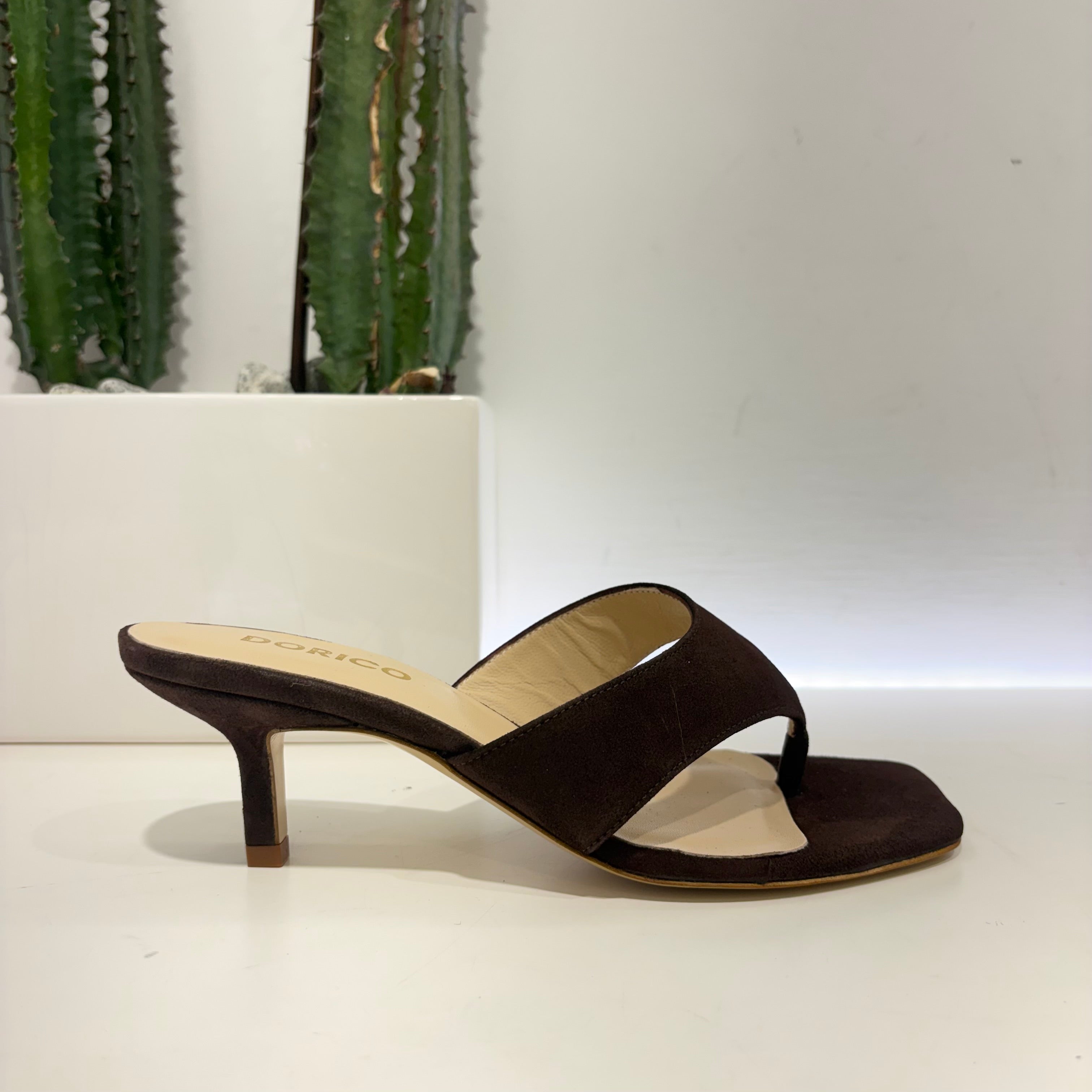 Infradito suede moro tacco 50