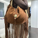 Alberto Luti borsa tex frange dimensione grande