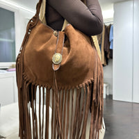 Alberto Luti borsa tex frange dimensione grande