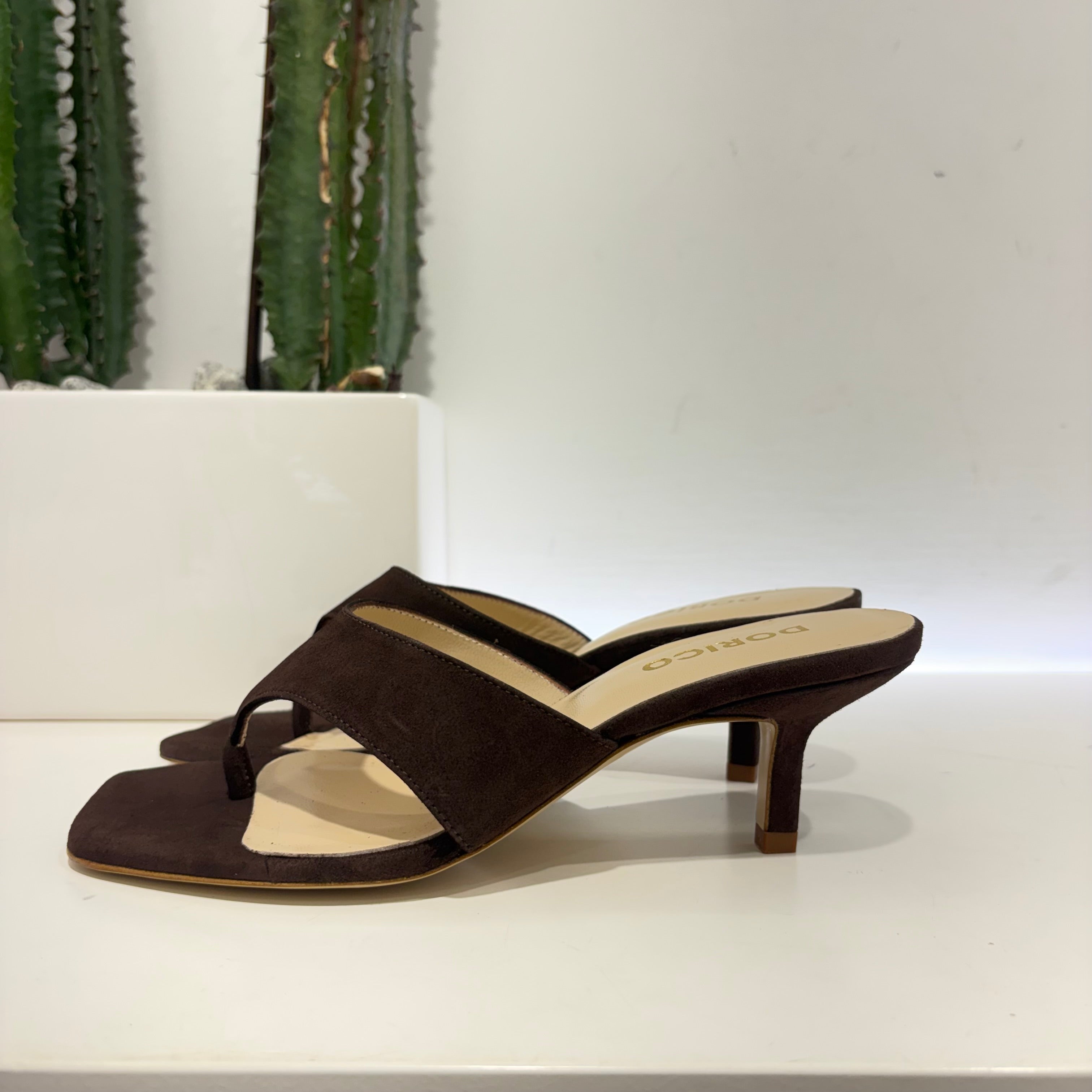 Infradito suede moro tacco 50
