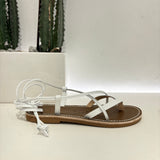 Le Salentine gold platinum flip flop sandal