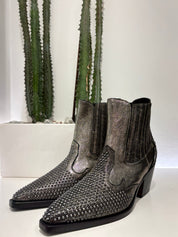 Texano metallo con borchie argento
