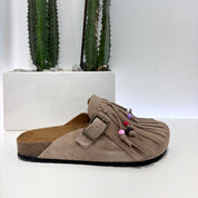 Sabot cipria perline multicolor