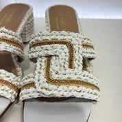 Fiorina ciabatta rafia bianca bianca t. 50