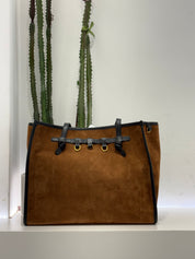 Gianni Chiarini borsa MARCELLA cognac sued (dimensione grande)