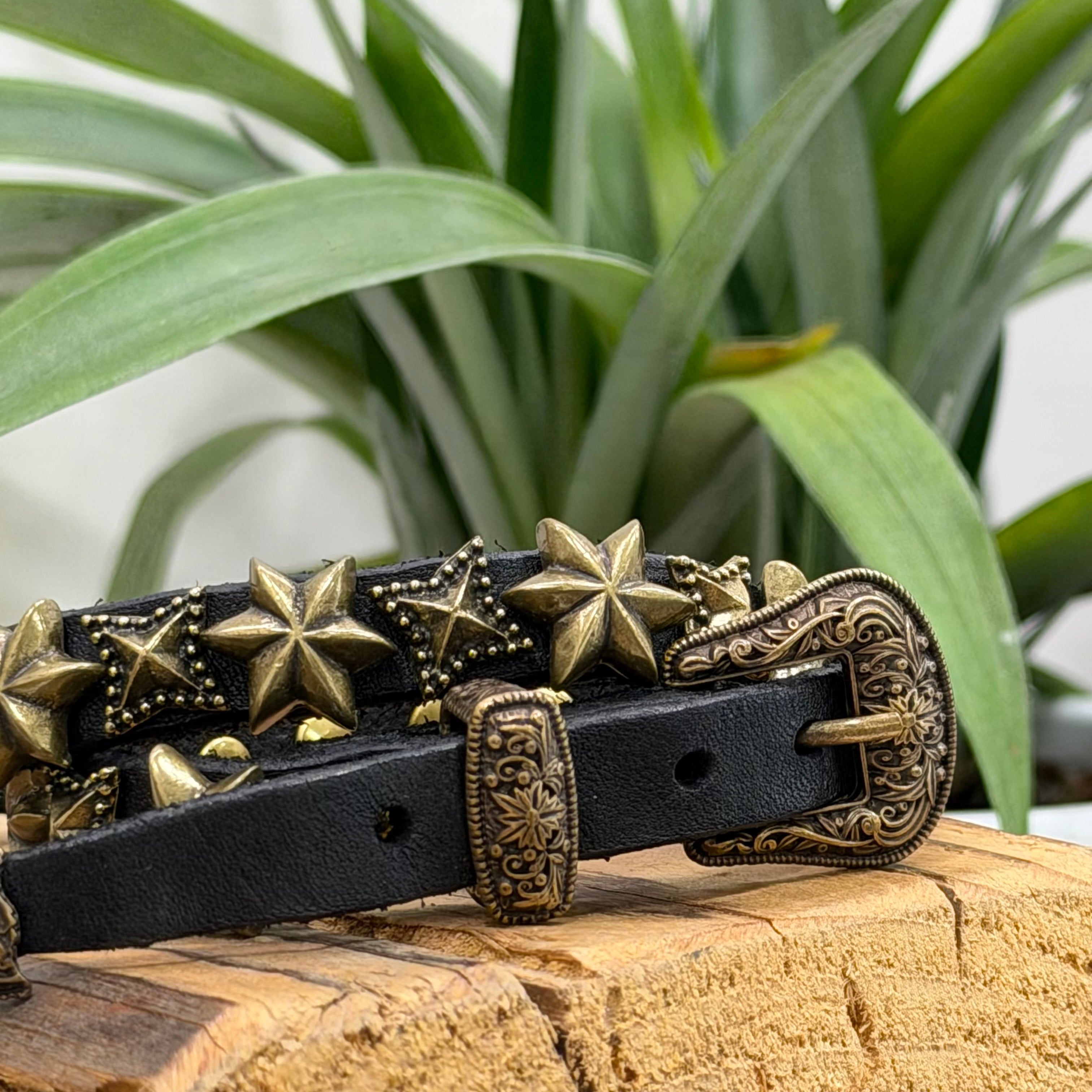 Campomaggi bracciale MIX STELLE doppio giro nero