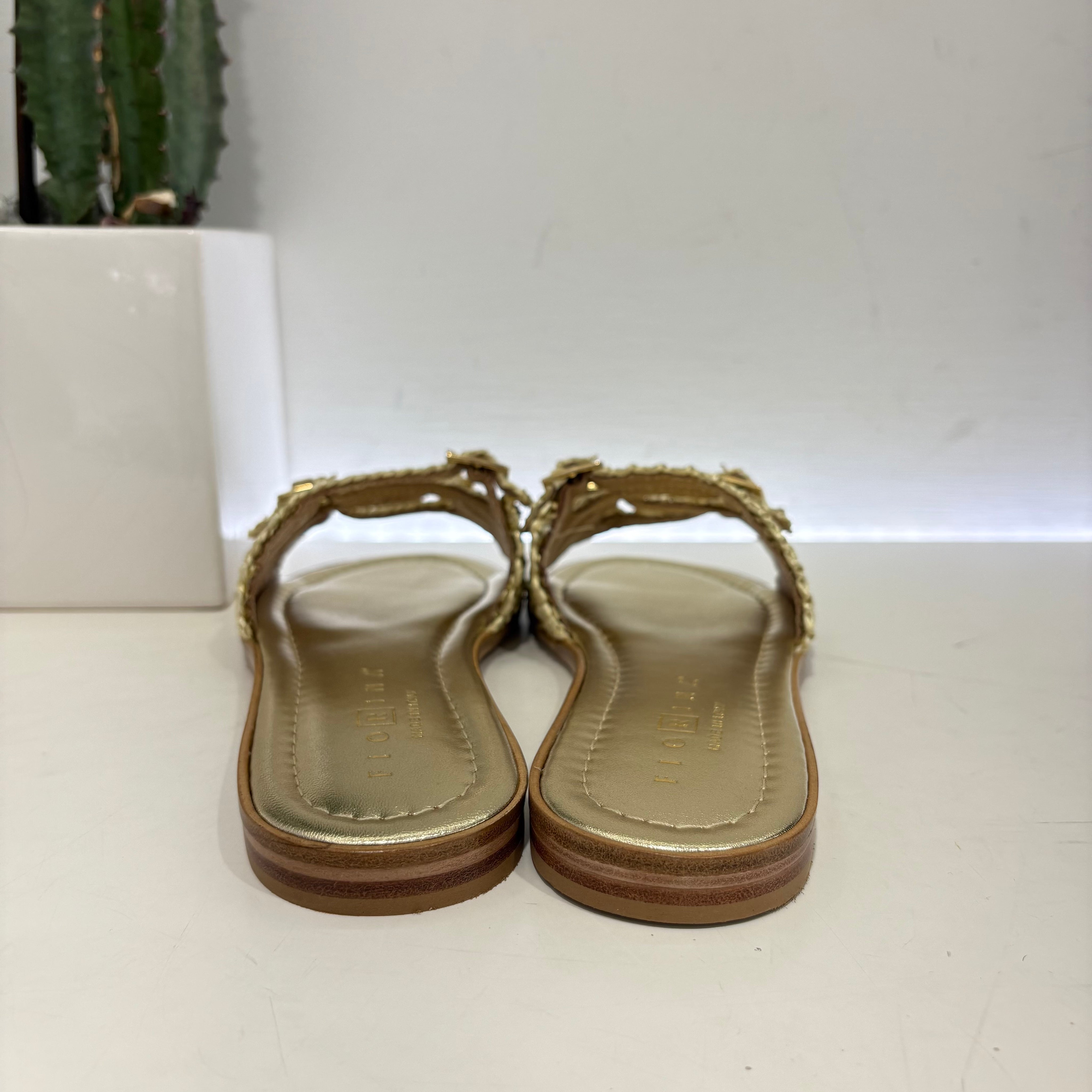 Fiorina ciabatta fibbie oro