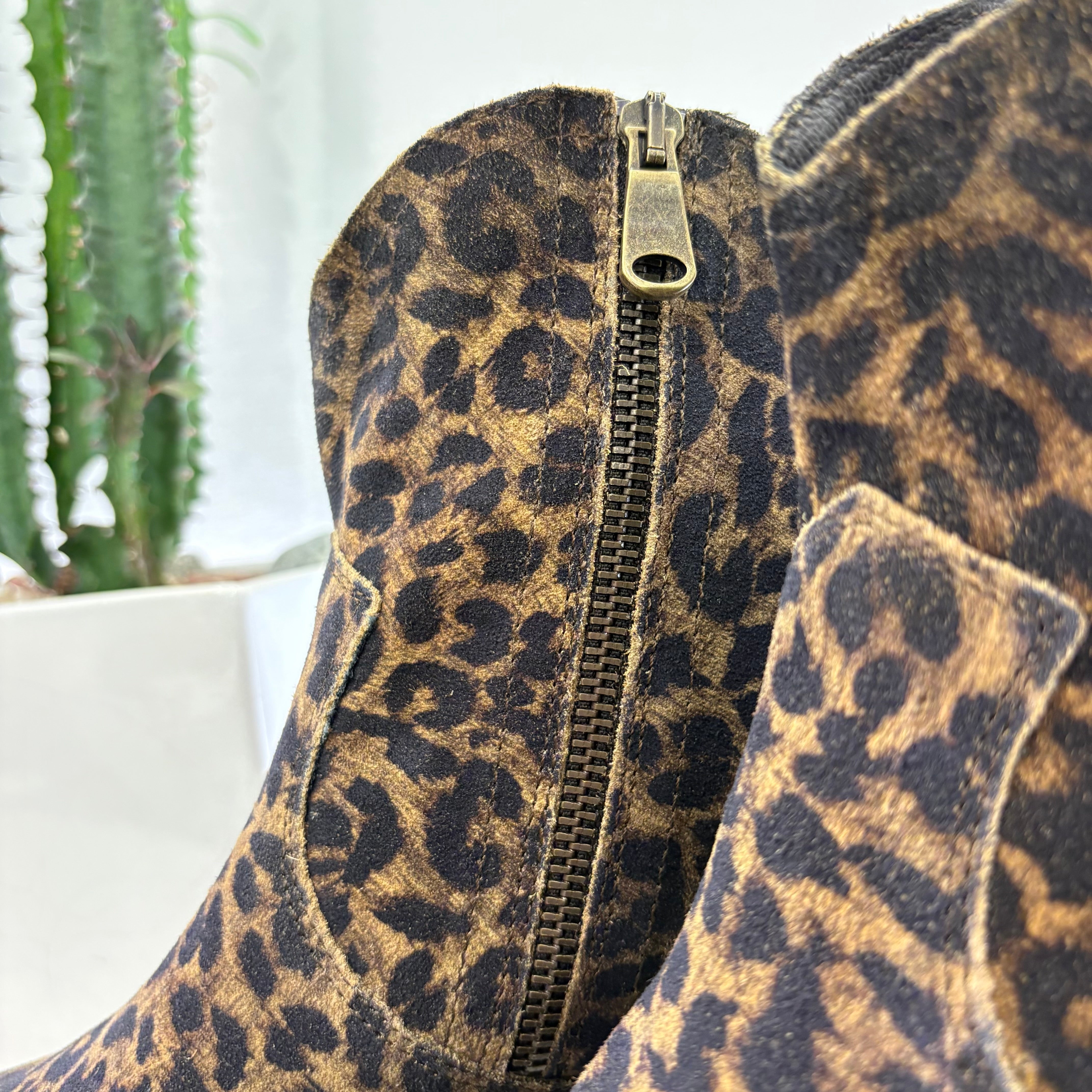 METISSE stivaletto texano ANIMALIER tacco 20