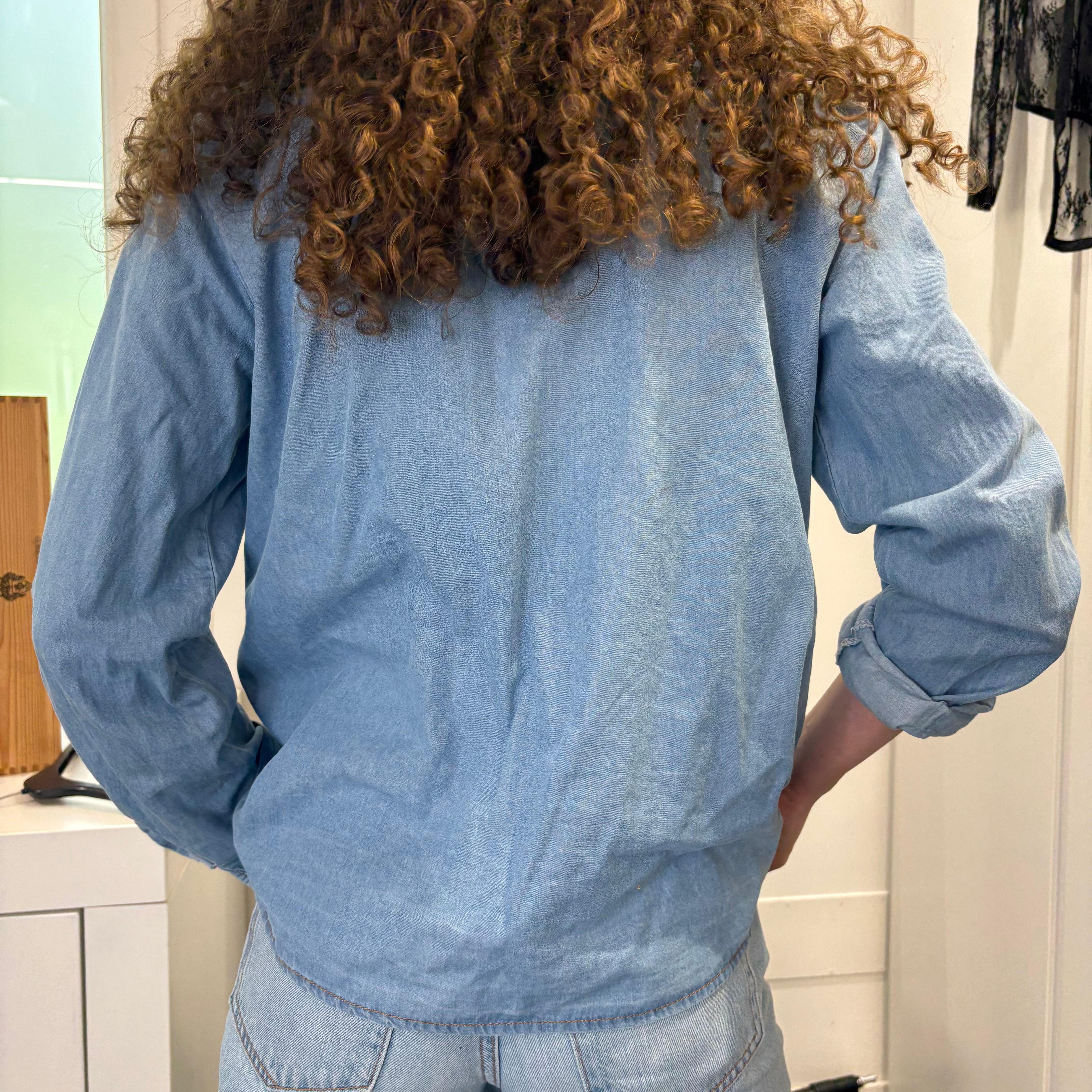 Camicia denim con rouge