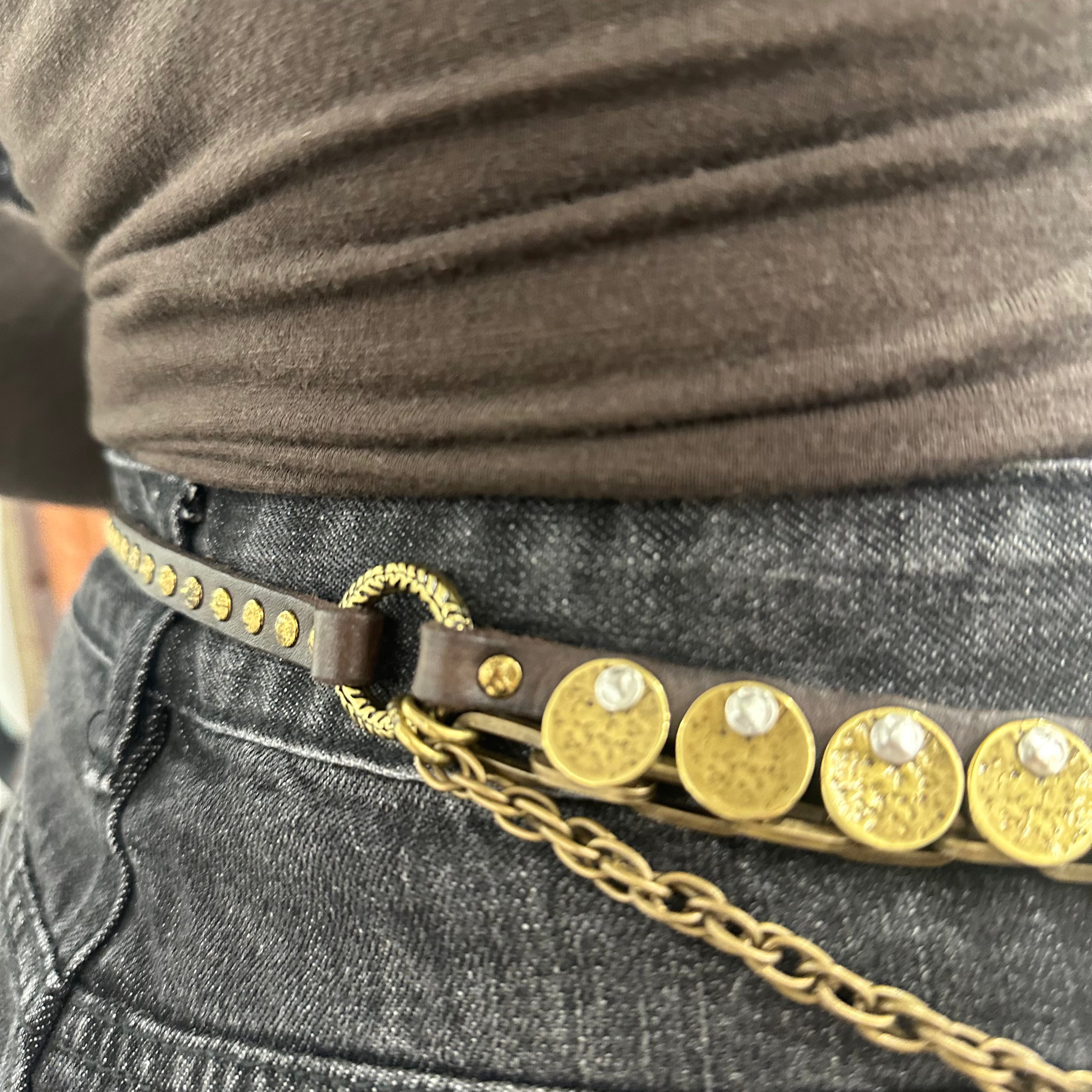 Campomaggi ANNALISA catena cintura moro oro