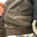 Giacca modello bomber vera pelle scamosciata color moro