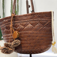 Gianni Chiarini borsa PALOMA PELLE cuoio intrecciata dimensione media