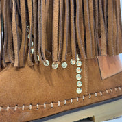 Stivale Indianino suede cuoio borchie e frange