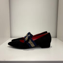 Pas de rouge ballerina fiocco blu e beige